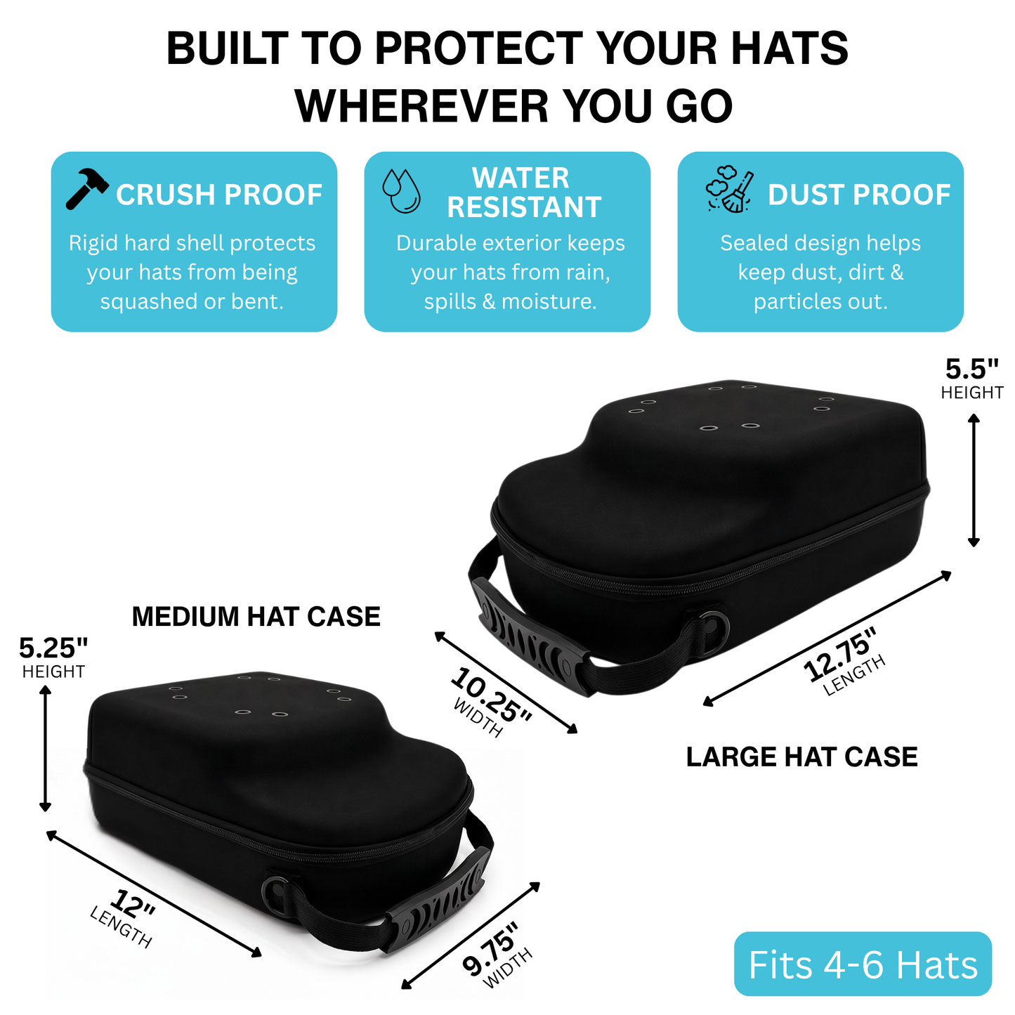 Hat Travel Case 2-Pack