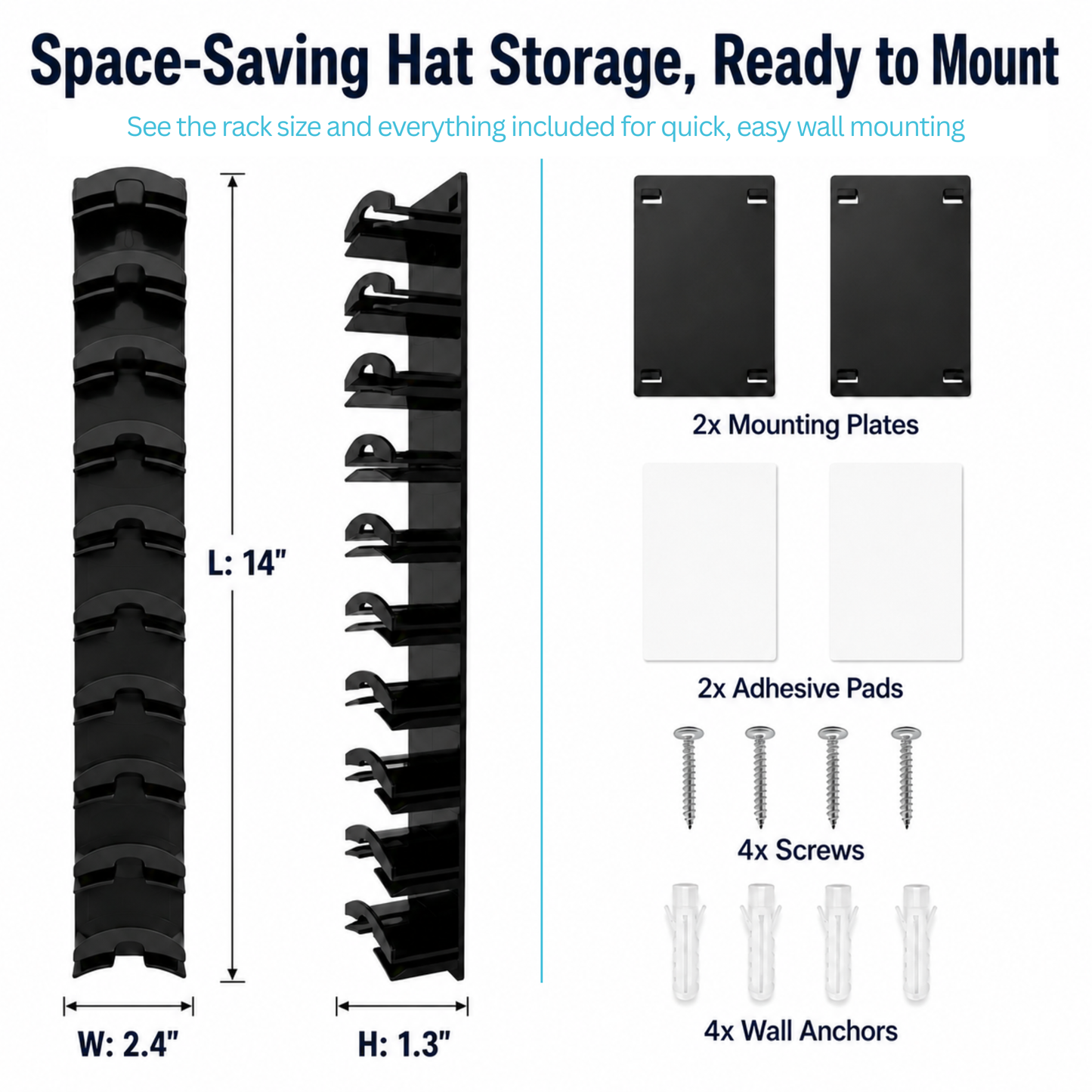 10-Up Hat Organizer
