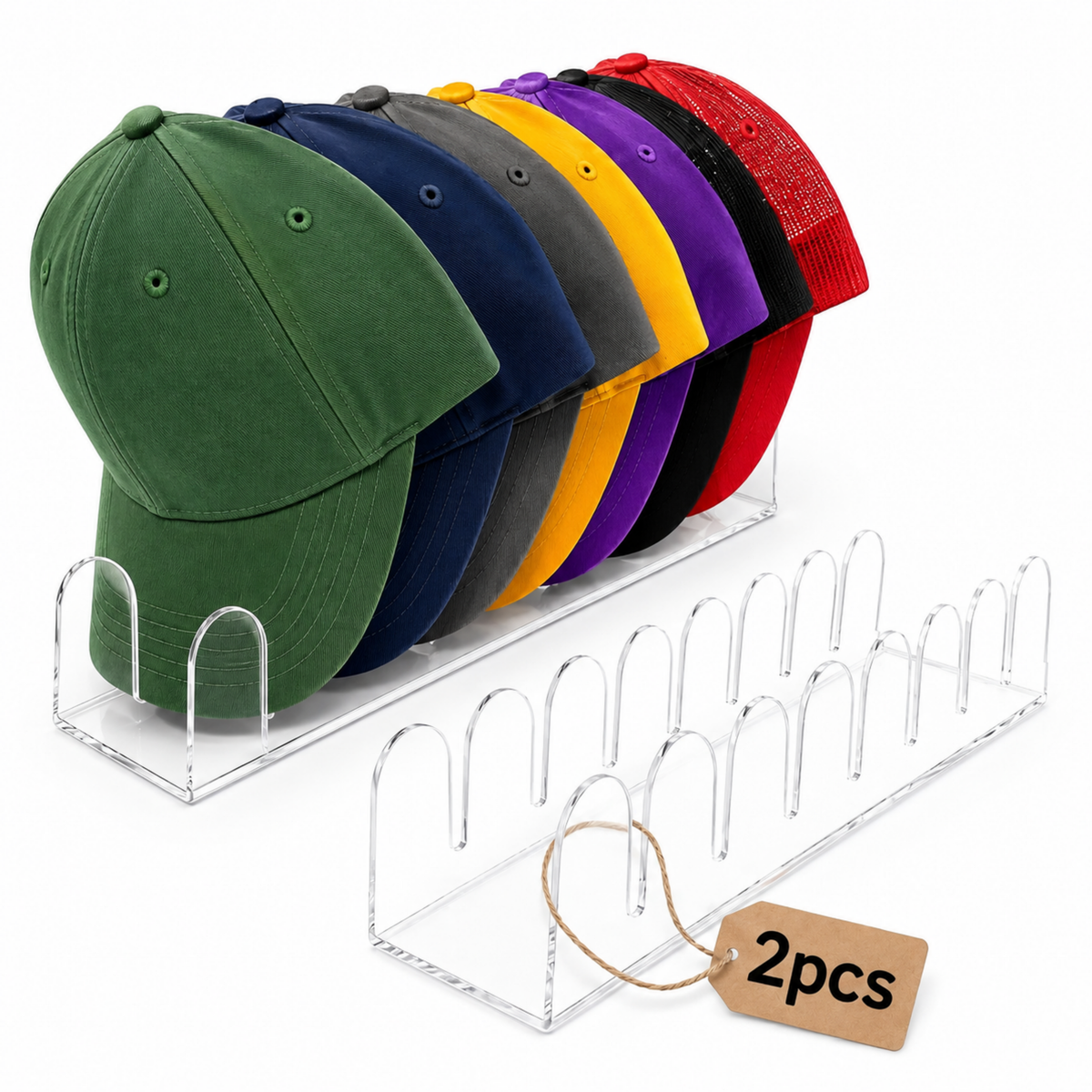 Acrylic Hat Rack 2-Pack