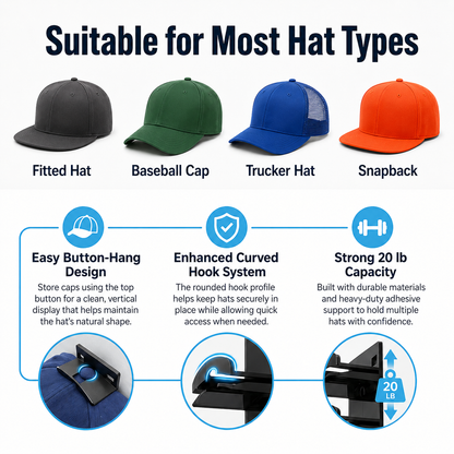 10-Up Hat Organizer