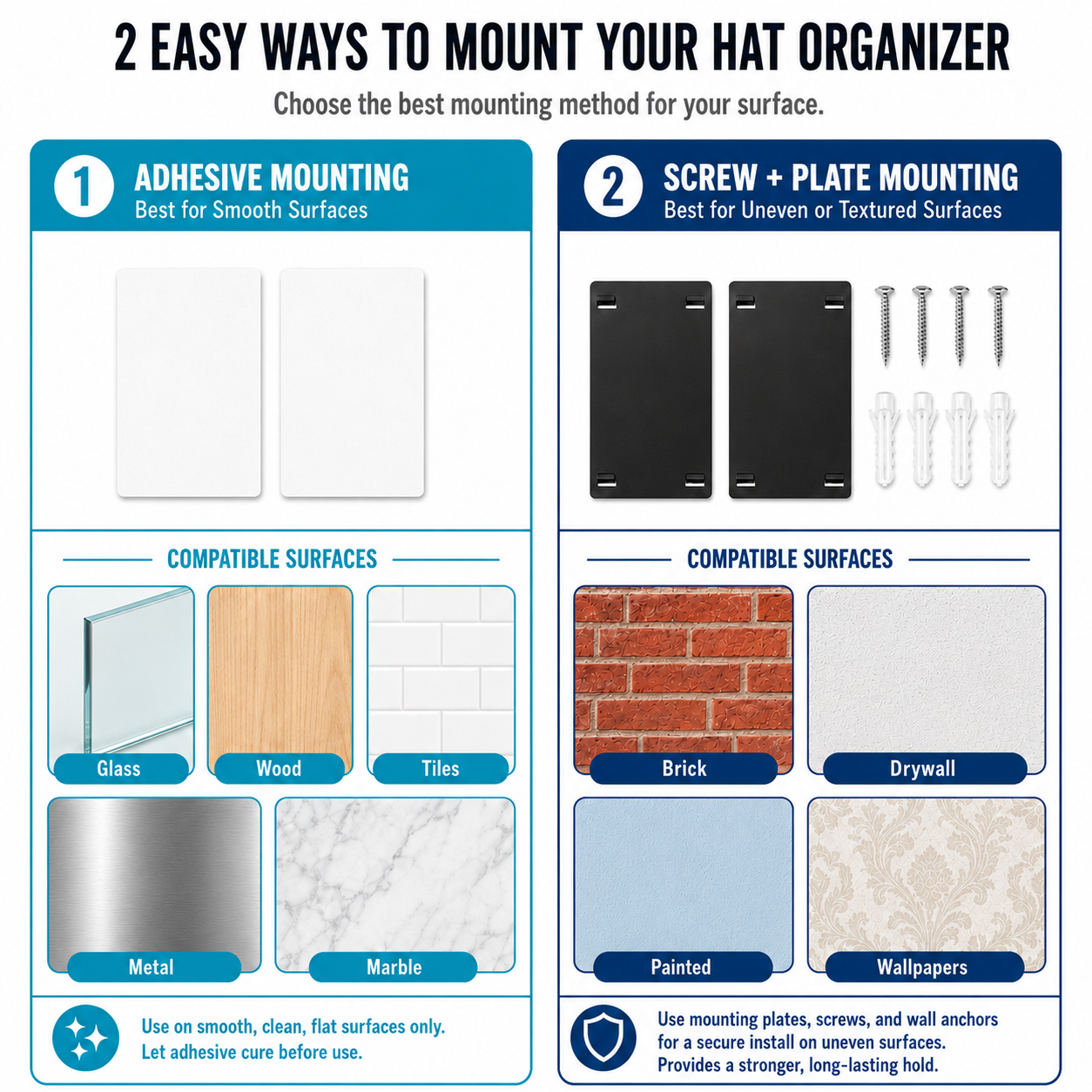10-Up Hat Organizer