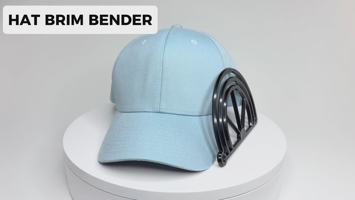 Watch how to use the Brim Bender to reshape and curve baseball cap brims. Features two adjustable curve options for your preferred brim style.