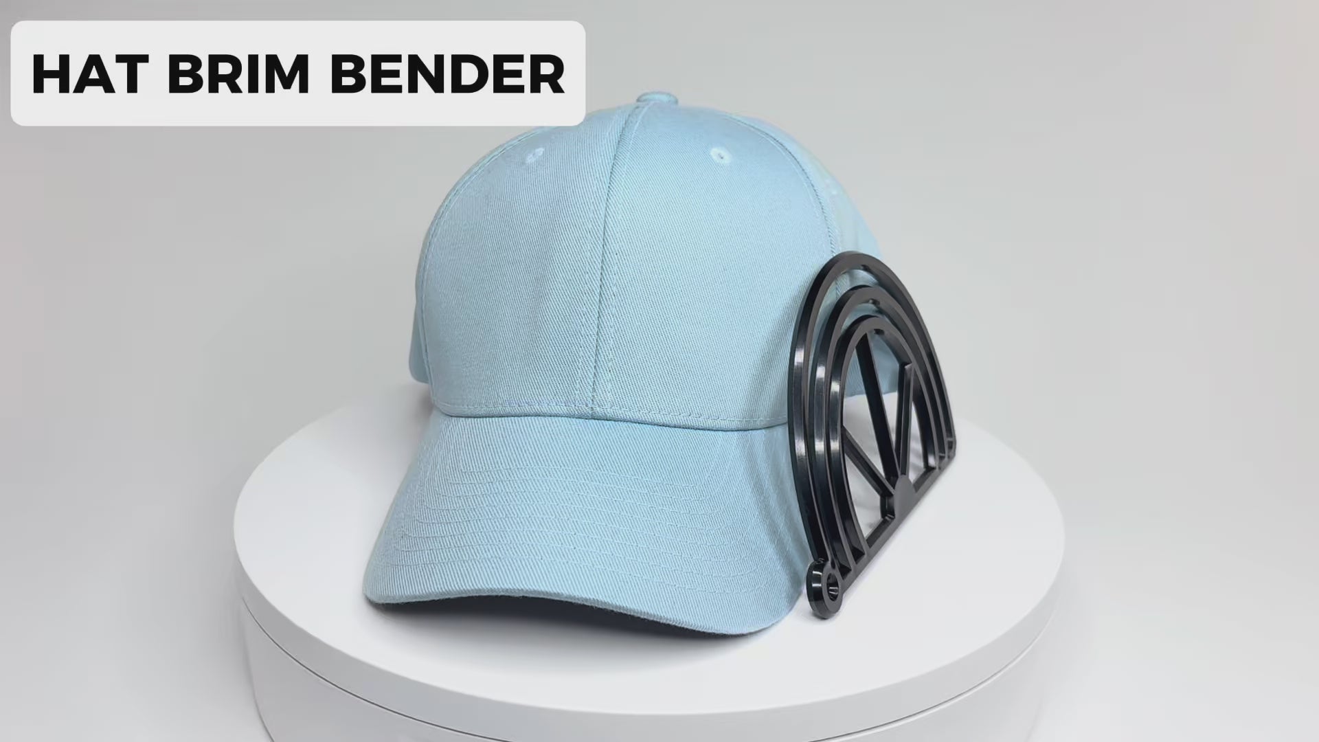 Watch how to use the Brim Bender to reshape and curve baseball cap brims. Features two adjustable curve options for your preferred brim style.